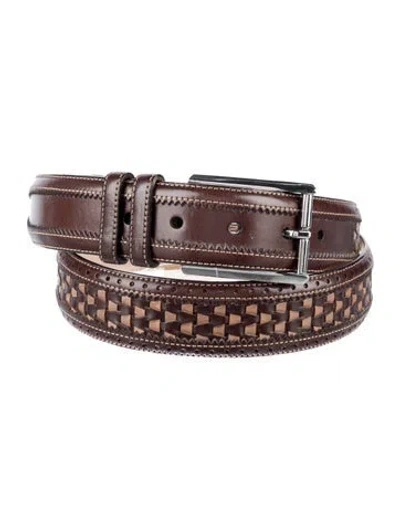 Pre-owned Mezlan Leather Belt In Brown