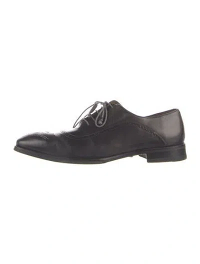 Pre-owned Mezlan Leather Brogues In Black