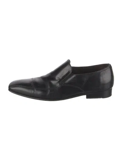 Pre-owned Mezlan Leather Loafers In Black
