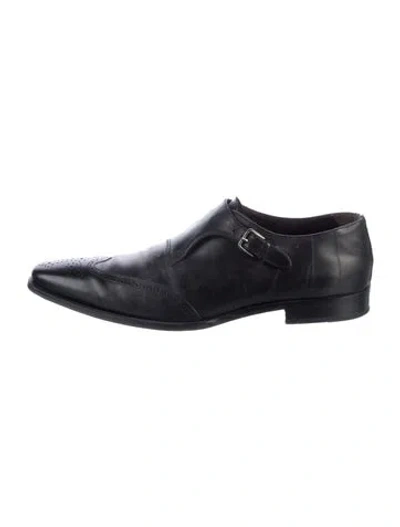 Pre-owned Mezlan Leather Oxfords In Black