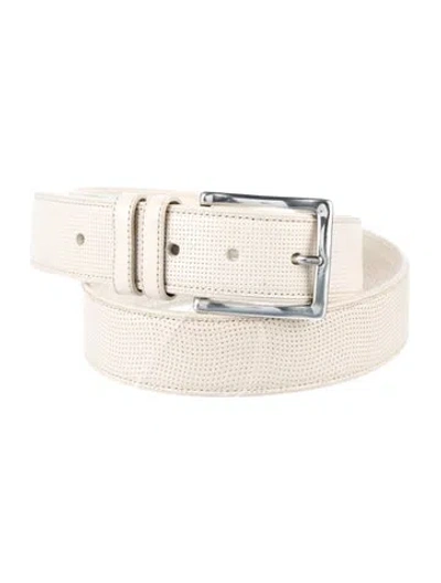 Pre-owned Mezlan Leather Waist Belt In Neutral