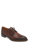 Mezlan Croc Embossed Derby In Cognac/rust