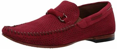 Pre-owned Mezlan Marcello Men's Red Suede Slip On Dress Shoes 7272