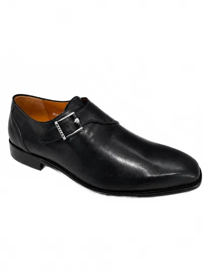 Mezlan Men's Artisan Monk Strap Dress Shoes In Black Patina In Multi