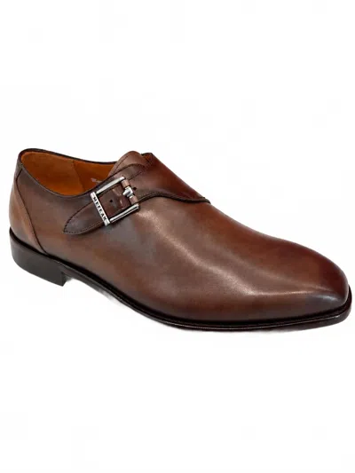 Mezlan Men's Artisan Monk Strap Dress Shoes In Taupe Patina In Multi