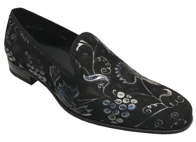Pre-owned Mezlan Men's Black Suede Slip On Loafer Shoes 8316