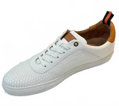 Mezlan Men's Lace-up Leather Sneaker In White