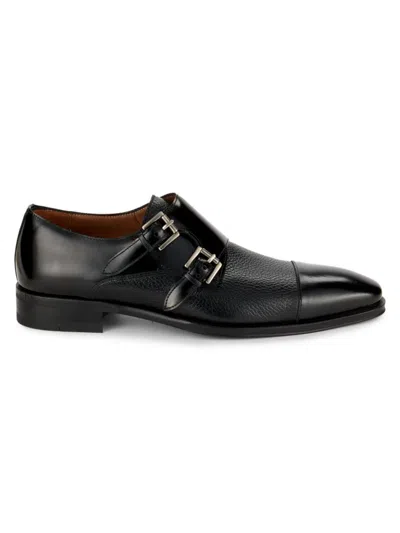 Mezlan Albini Suede Monk Strap Black (21722)