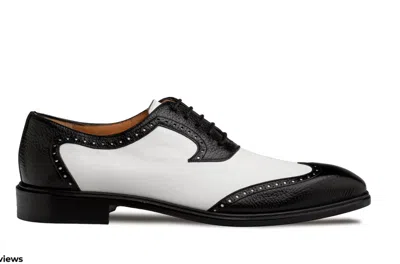 Mezlan Men's Two-tone Spectator Oxford Shoes In Black/ White In Multi