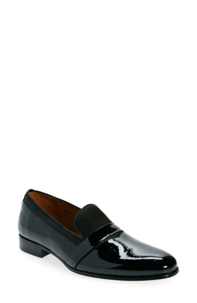 Mezlan Mixed Media Penny Loafer In Black