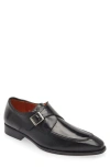 Mezlan Forest Single Monk Strap Wingtip Shoe In Black