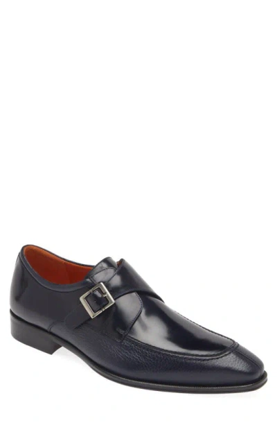 Mezlan Monk Strap Shoe In Blue