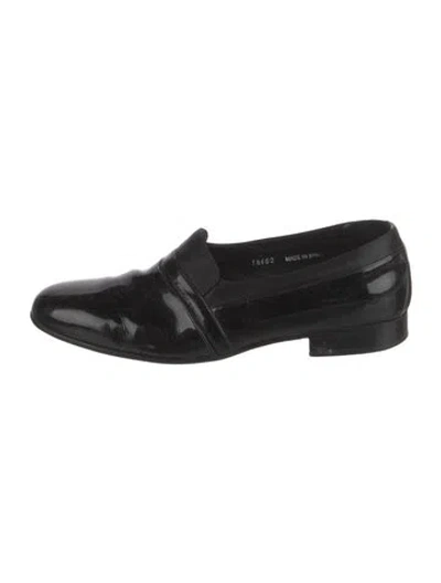 Pre-owned Mezlan Patent Leather Dress Loafers In Black