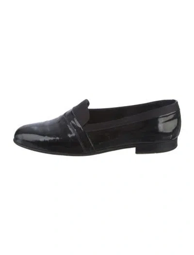 Pre-owned Mezlan Patent Leather Dress Loafers In Black