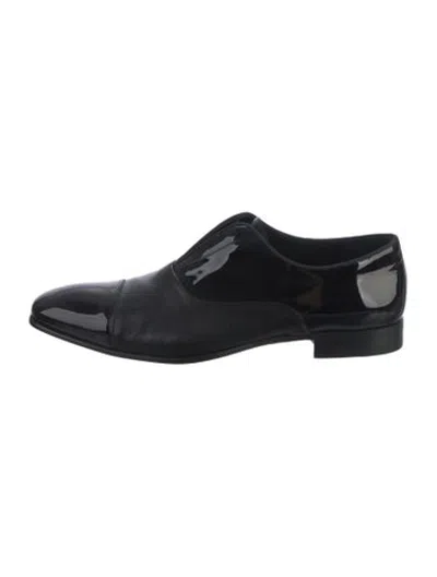 Pre-owned Mezlan Patent Leather Dress Loafers In Black