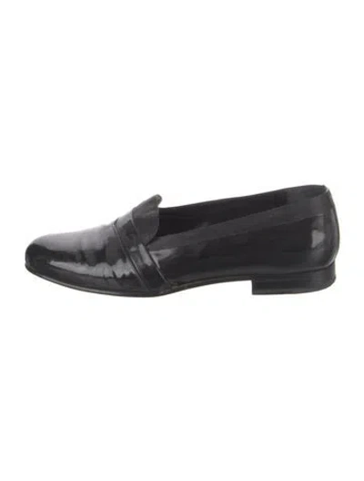 Pre-owned Mezlan Patent Leather Loafers In Black