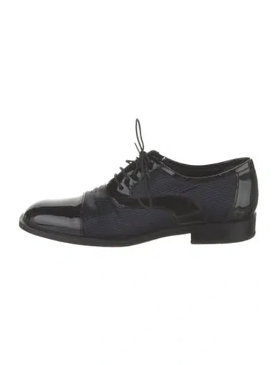 Pre-owned Mezlan Patent Leather Oxfords In Black