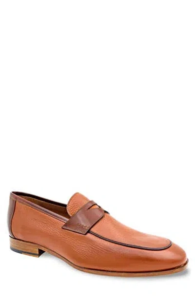 Mezlan Pebbled Penny Loafer