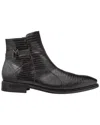 Mezlan Peninsula Liz Emblem Lizard Skin Boot In Black