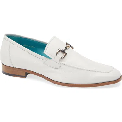 Mezlan Rios Bit Ornament Leather Loafer In White