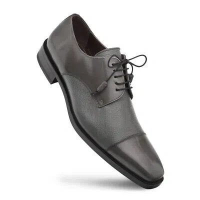 Pre-owned Mezlan Soka Grey Oxford Lace-up Genuine Deerskin In Gray