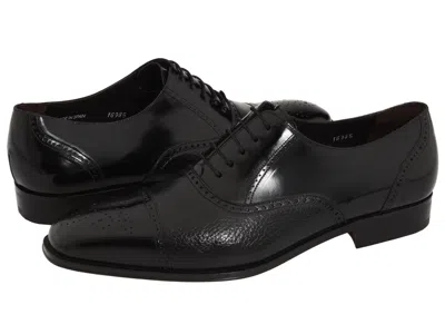 Pre-owned Mezlan Tyson Ii Oxford Black Calf Deerskin Men's Shoes