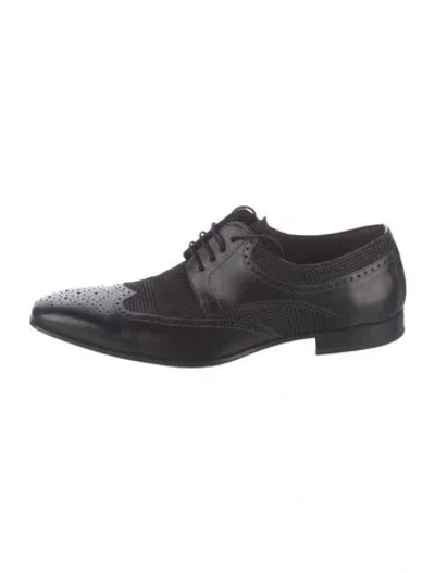 Pre-owned Mezlan Vintage Leather Brogues In Black