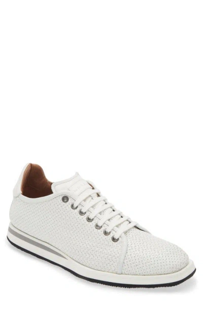 Mezlan Weave Sneaker In White