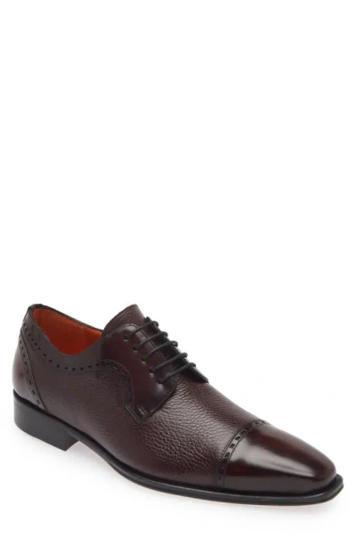 Mezlan Whipstith Cap Toe Derby In Burgundy