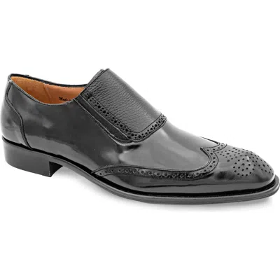 Mezlan Wingtip Slip-on Shoe In Black