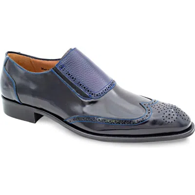 Mezlan Wingtip Slip-on Shoe In Blue