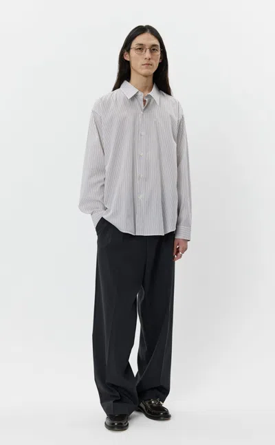 Pre-owned Mfpen - Exact Shirt - Brown Banker Stripe