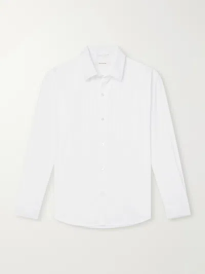 Mfpen Auditorium Striped Cotton-mélange Shirt In White