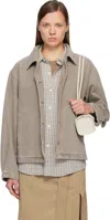 Mfpen Beige Painters Denim Jacket In Brown