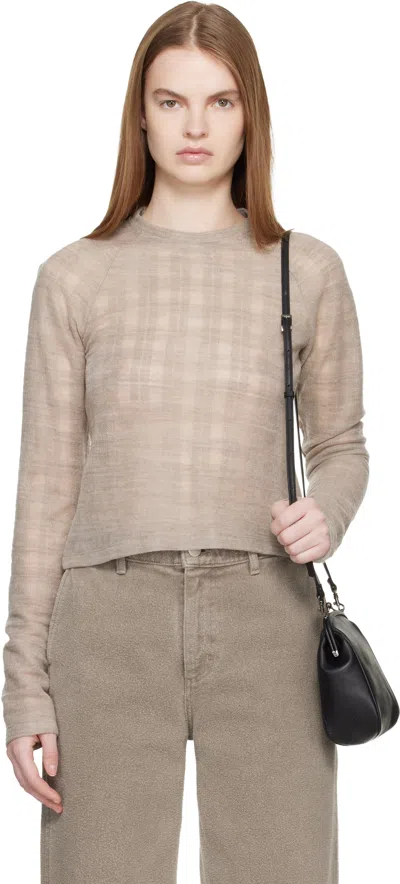 Mfpen Beige Raglan Ls T-shirt In Brown