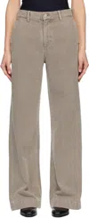 Mfpen Beige Straight Cut Jeans In Brown