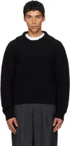 Mfpen Black Collar Sweater In Black