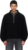 Mfpen Black Common Half Zip Sweater In Multi