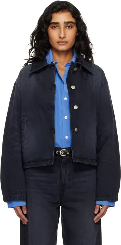 Mfpen Black Decorator Denim Jacket In Blue