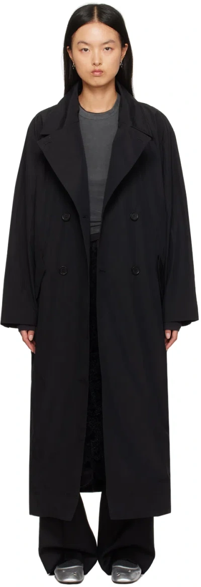 Mfpen Black Industry Trench Coat In Recycled Black