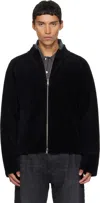 Mfpen Black Leisure Zip Up Jacket In Black