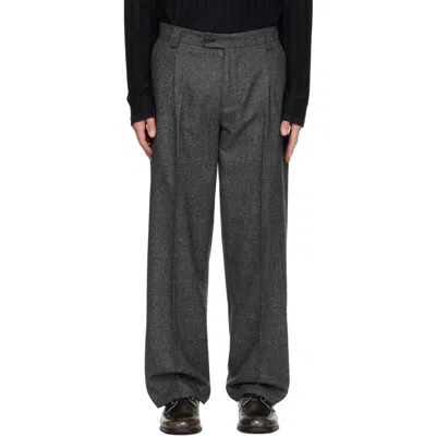 Mfpen Black Service Trousers In Black Static Twill