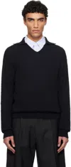 Mfpen Textured Organic Cotton-blend Sweater In Black Snug