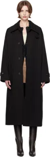 Mfpen Beige Venture Trench Coat In Black Gabardine