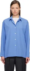 Mfpen Blue Irregular Shirt In Blue