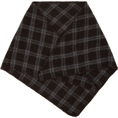 Mfpen Brown & Gray Triangle Scarf