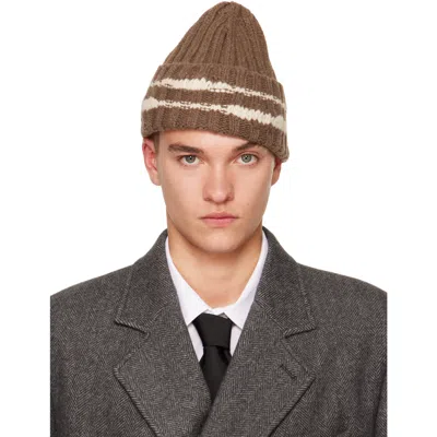 Mfpen Brown Court Beanie In Espresso