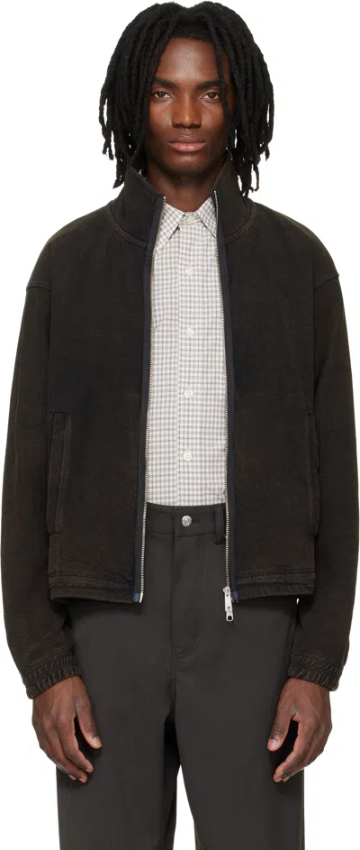 Mfpen Brown Covet Full Zip Jacket In Black