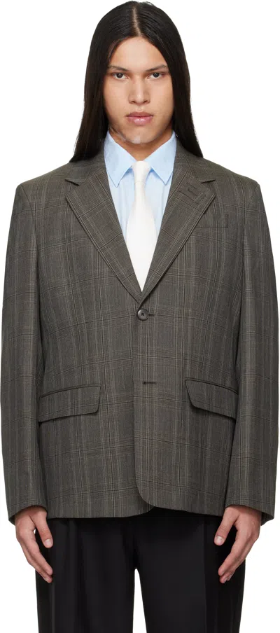 Mfpen Brown Estate Blazer In Gray