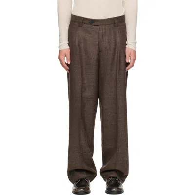 Mfpen Brown Service Trousers In Vintage Twill